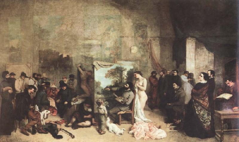 Gustave Courbet the studio of the painter,a real allegory